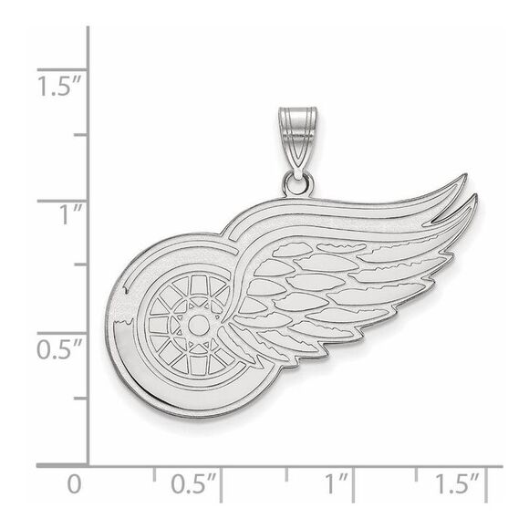 14k White Gold NHL Detroit Red Wings XL Pendant